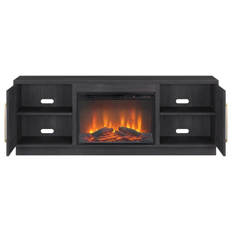 Tillman Rectangular TV Stand with Log Fireplace for TV's up to 75 25