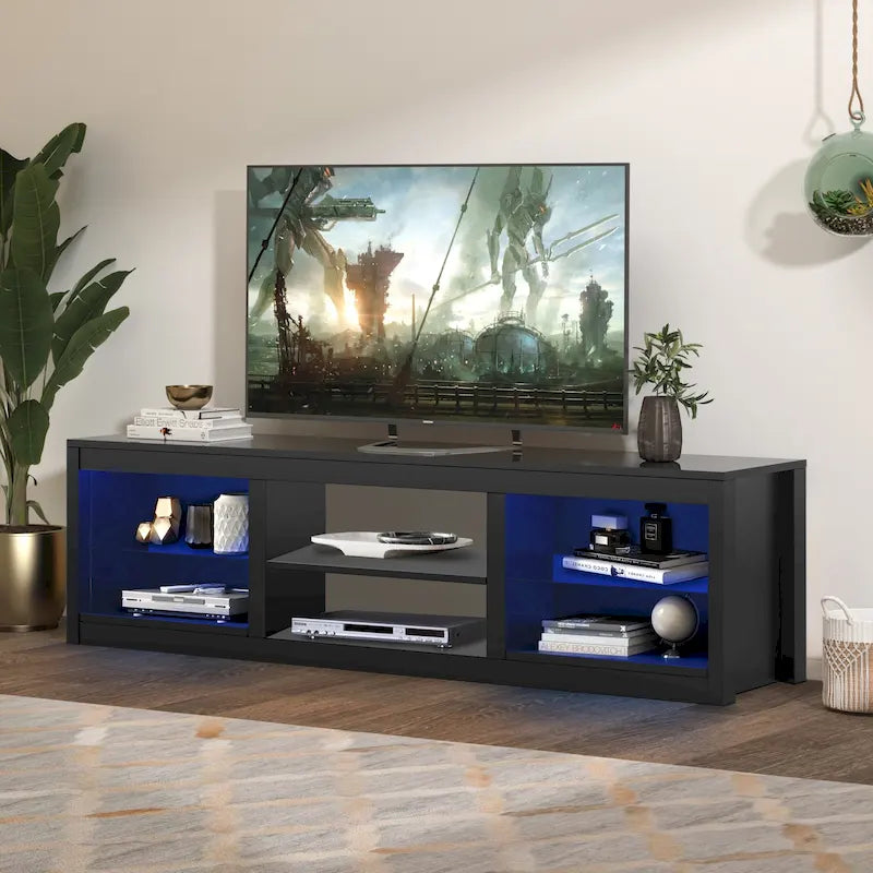 66 Modern RGB LED TV Stand Console Table for TV's up to 75 27