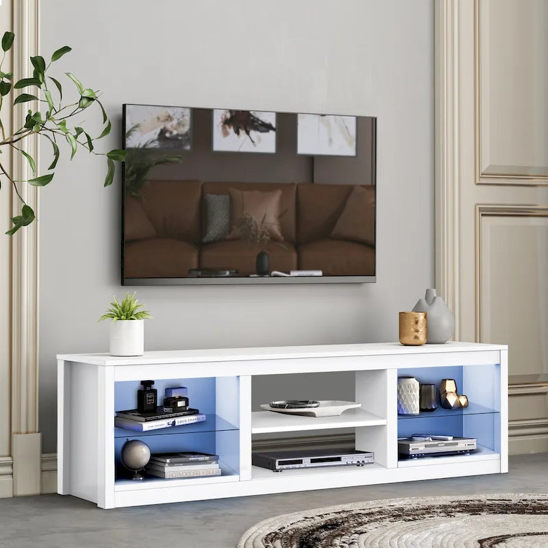 66 Modern RGB LED TV Stand Console Table for TV's up to 75 28