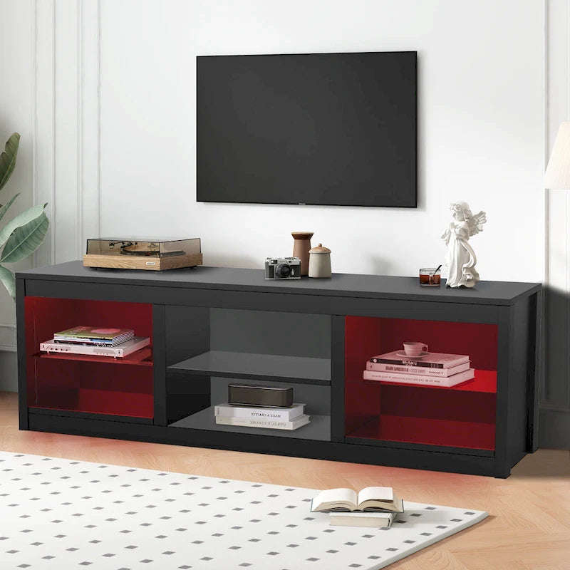 66 Modern RGB LED TV Stand Console Table for TV's up to 75 8