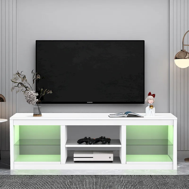 66 Modern RGB LED TV Stand Console Table for TV's up to 75 15