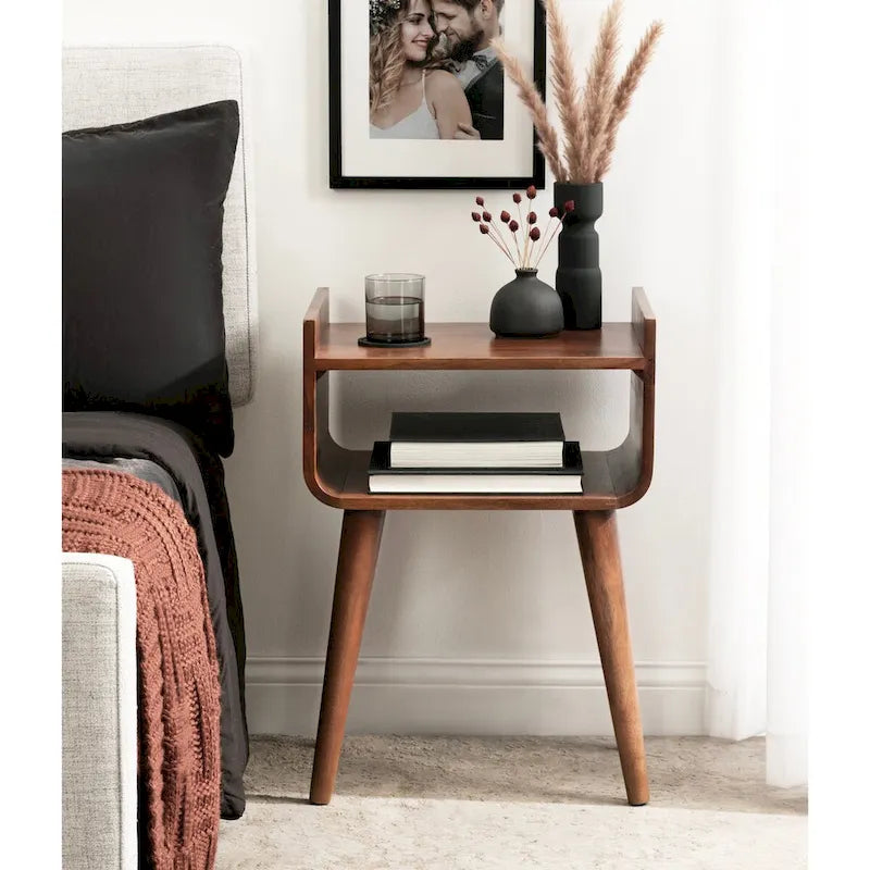 Kate and Laurel Quilby Wood Side Table - 18x14x27