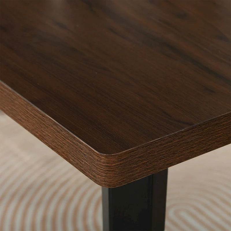 HomyLin 63-inch Dining Table Rectangular for 4-6 with Wooden Top and Metal Legs 11