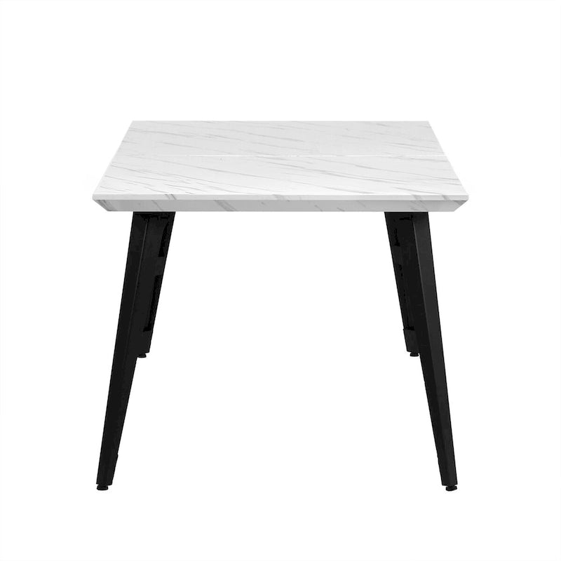 HomyLin 63-inch Dining Table Rectangular for 4-6 with Wooden Top and Metal Legs 23