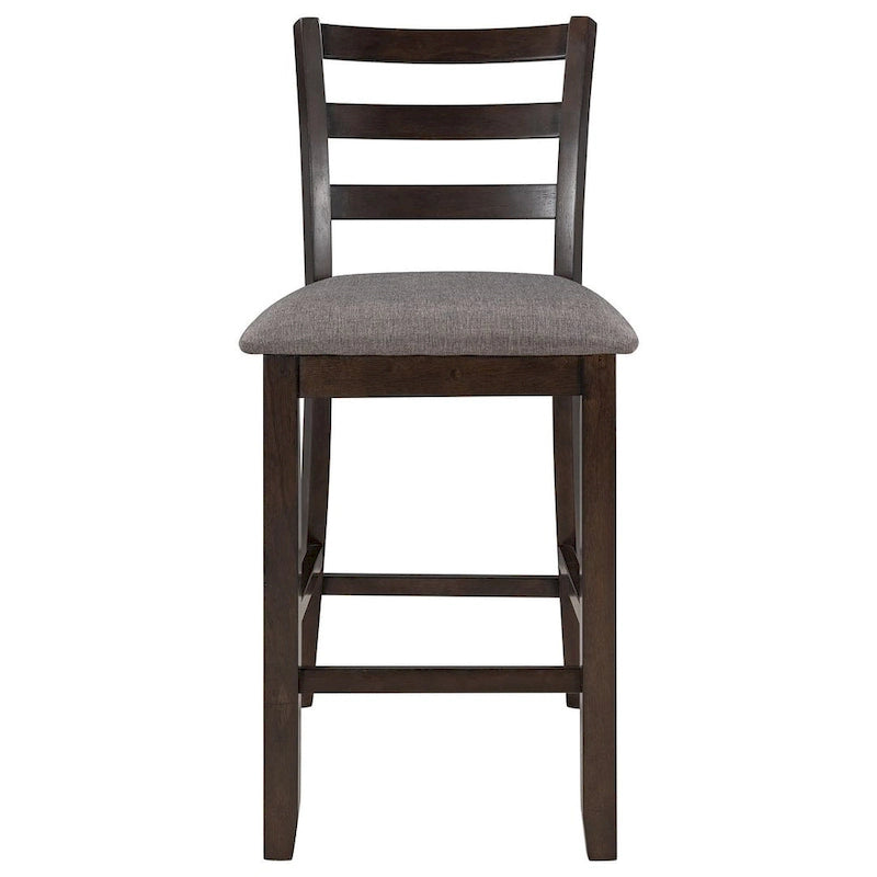 5 PCS Wooden Counter Height Dining Set with Padded Chairs and Storage Shelving 15