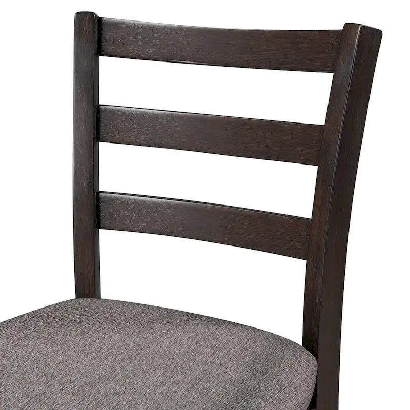 5 PCS Wooden Counter Height Dining Set with Padded Chairs and Storage Shelving 18