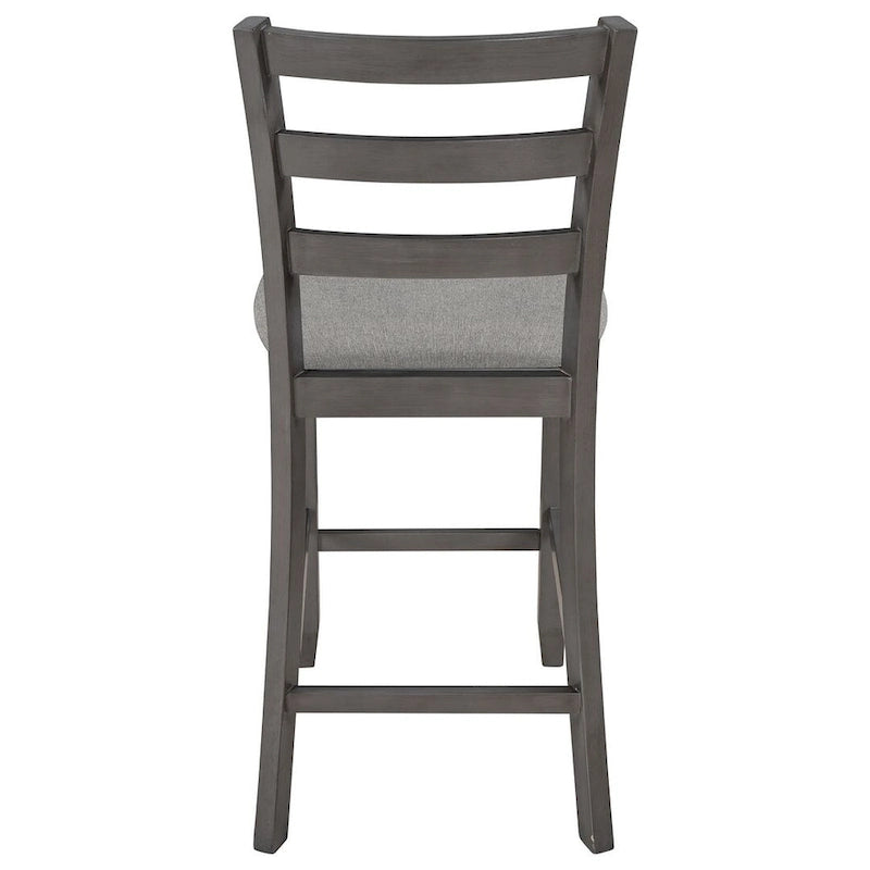 5 PCS Wooden Counter Height Dining Set with Padded Chairs and Storage Shelving 26
