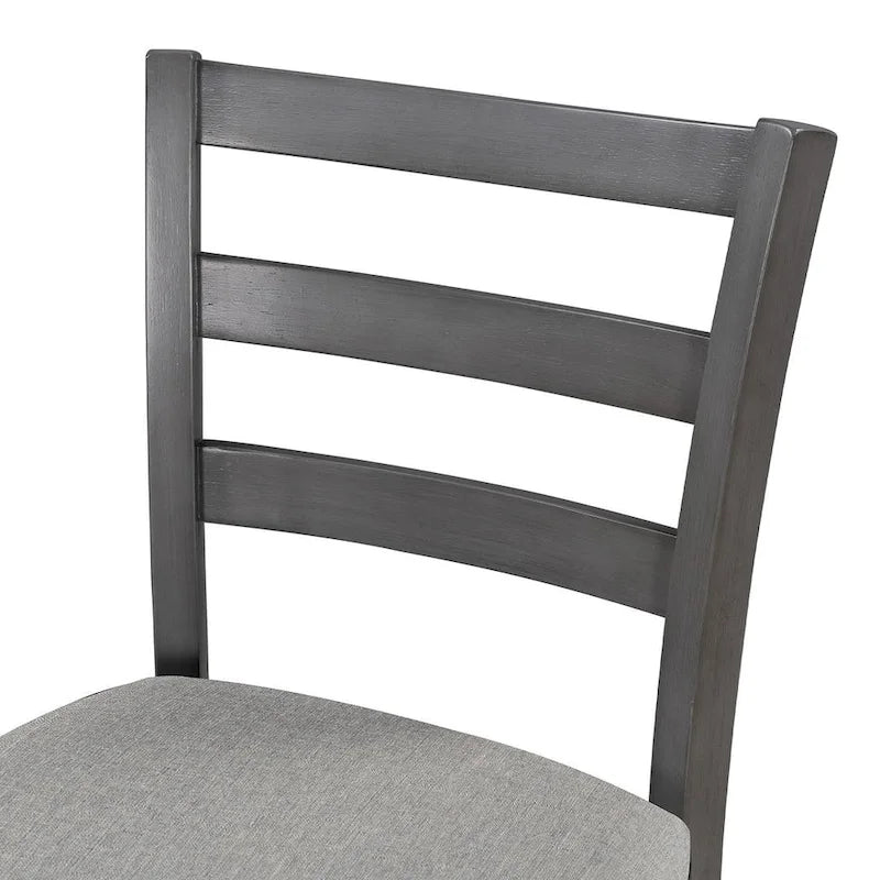 5 PCS Wooden Counter Height Dining Set with Padded Chairs and Storage Shelving 28
