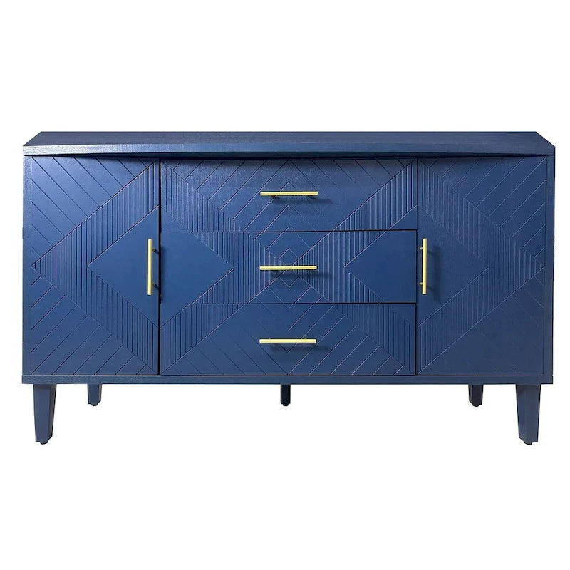 55 Stylish and Functional Buffet/Sideboard Cabinet with Carved Effect 5