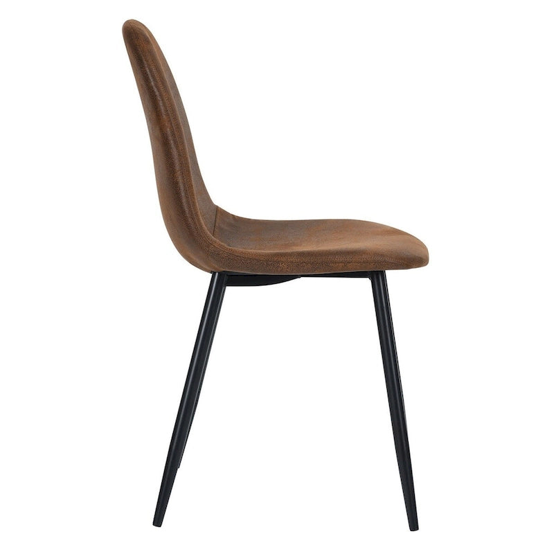 HomyLin Dining Chairs Set of 4 Suede Side Accent Chairs with Black Metal Legs 11