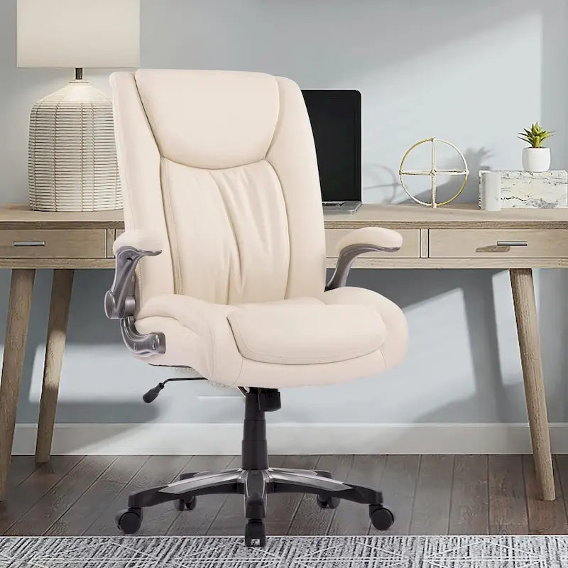 Large Heavy Duty High Back Executive Computer Office Desk Chair Flip-up Arms Wide Thick Seat for Home Office 400LBS 39