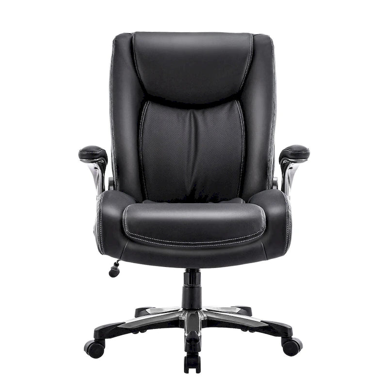 Large Heavy Duty High Back Executive Computer Office Desk Chair Flip-up Arms Wide Thick Seat for Home Office 400LBS 7