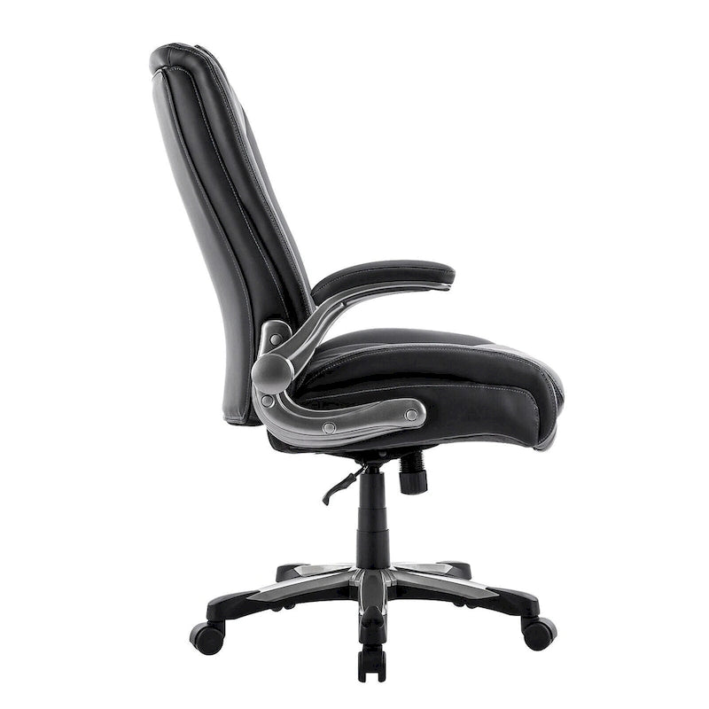 Large Heavy Duty High Back Executive Computer Office Desk Chair Flip-up Arms Wide Thick Seat for Home Office 400LBS 9