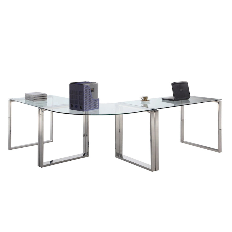 Somette Contemporary L-Shaped Computer Desk Set (Set of 3) 3