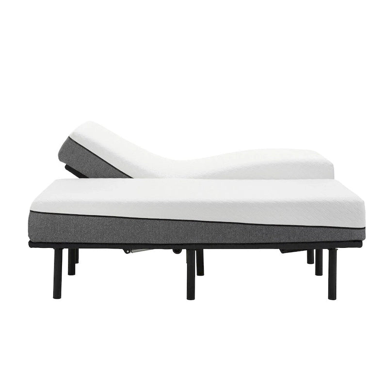Sleep Zone Huntington 10-inch Memory Foam Mattress and Z150 Adjustable Base Set 4