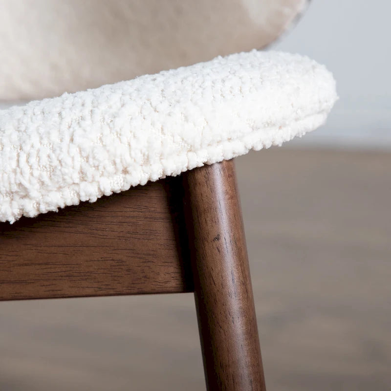 Furniture of America Beck Mid-century Modern Boucle Wingback Walnut Accent Chair 8