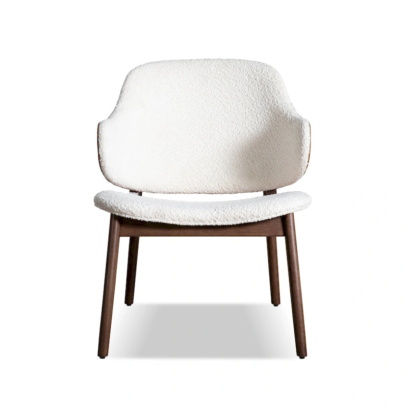 Furniture of America Beck Mid-century Modern Boucle Wingback Walnut Accent Chair 16