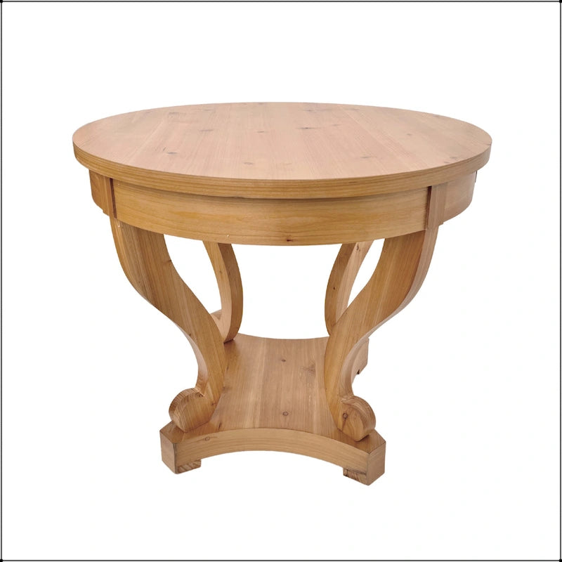 Curved Legs Farmhouse Style Small Size Round Dining Table 14