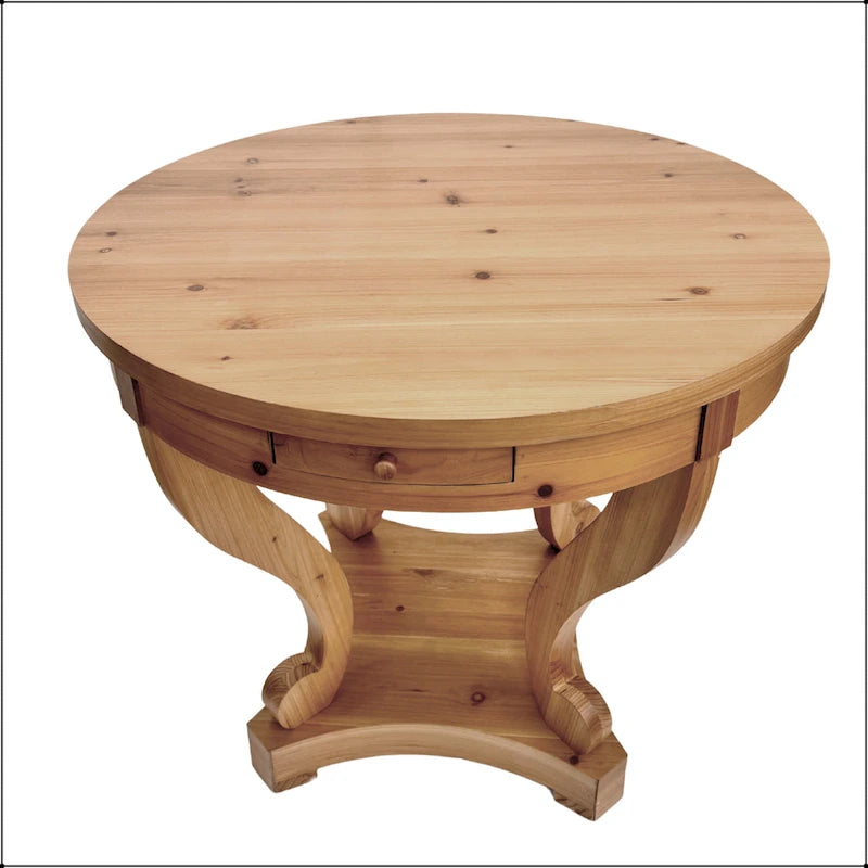 Curved Legs Farmhouse Style Small Size Round Dining Table 16