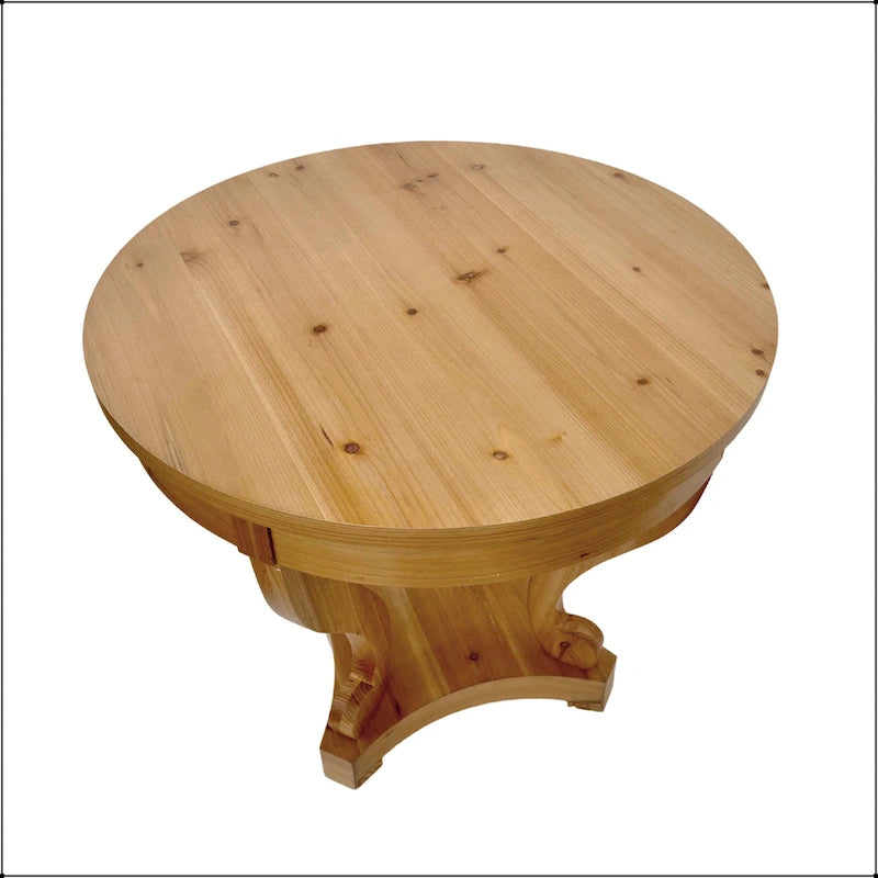 Curved Legs Farmhouse Style Small Size Round Dining Table 17