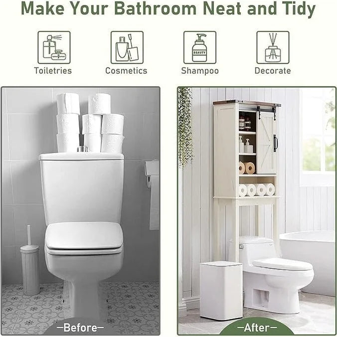 Farmhouse Over The Toilet Storage Cabinet, Cabinet Over Toilet 3