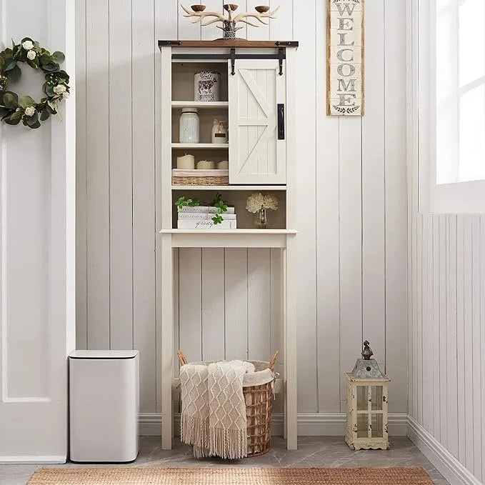 Farmhouse Over The Toilet Storage Cabinet, Cabinet Over Toilet 6