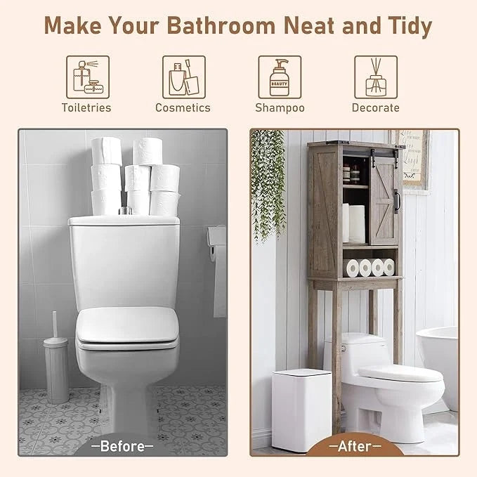 Farmhouse Over The Toilet Storage Cabinet, Cabinet Over Toilet 9