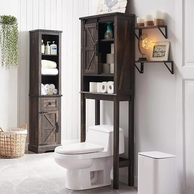 Farmhouse Over The Toilet Storage Cabinet, Cabinet Over Toilet 13