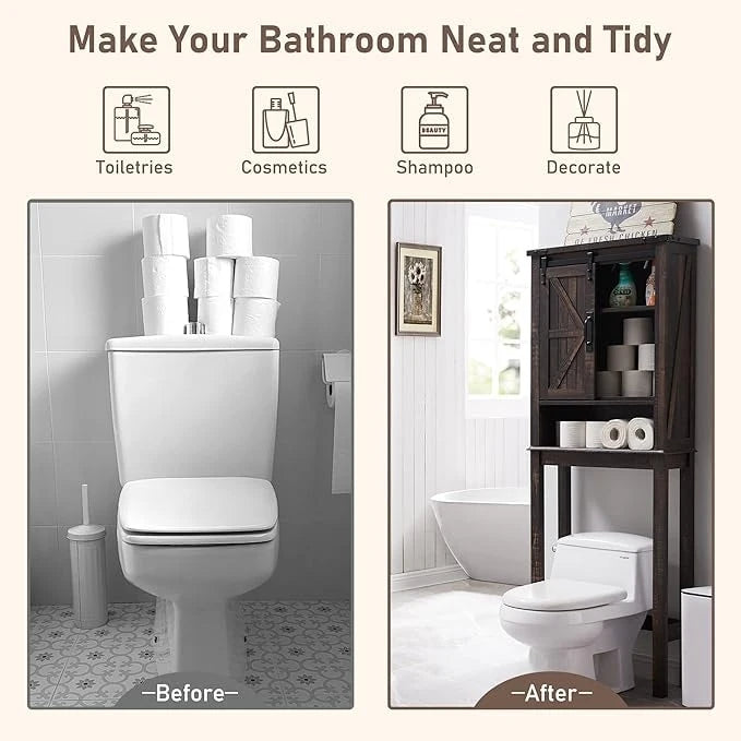 Farmhouse Over The Toilet Storage Cabinet, Cabinet Over Toilet 15