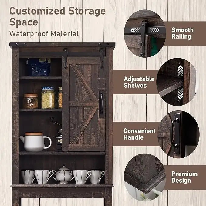 Farmhouse Over The Toilet Storage Cabinet, Cabinet Over Toilet 17