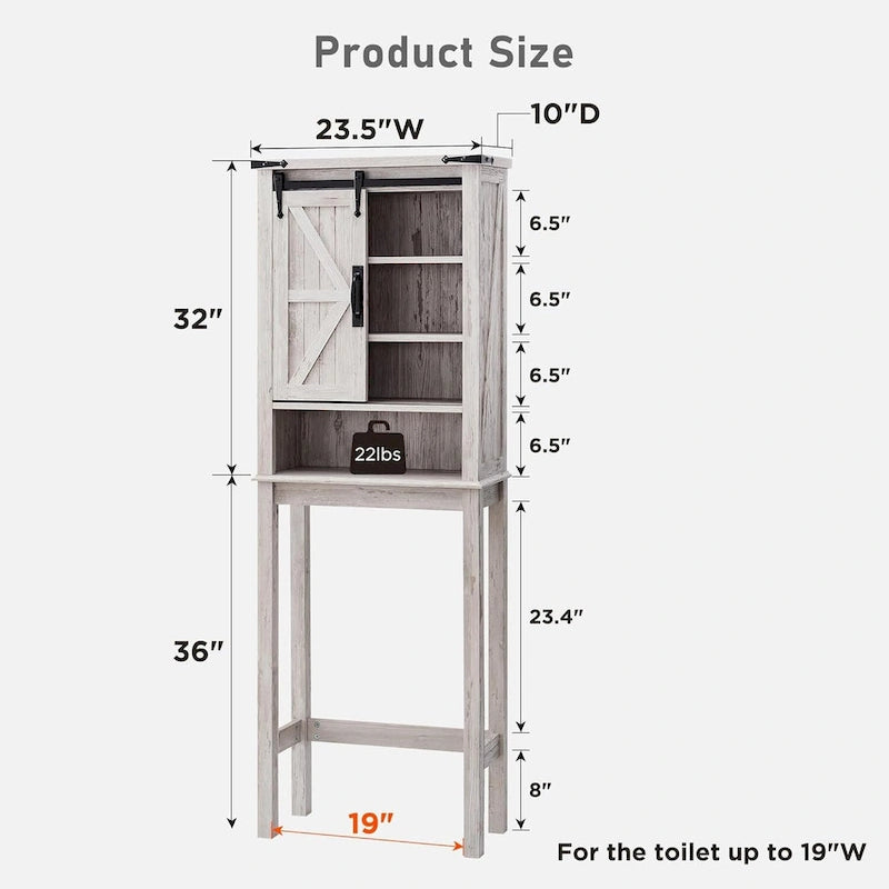 Farmhouse Over The Toilet Storage Cabinet, Cabinet Over Toilet 20
