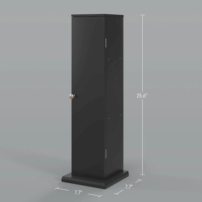 HOMCOM Toilet Paper Cabinet, Small Bathroom Corner Floor Cabinet with Doors and Shelves, Thin Storage Bathroom Organizer 3