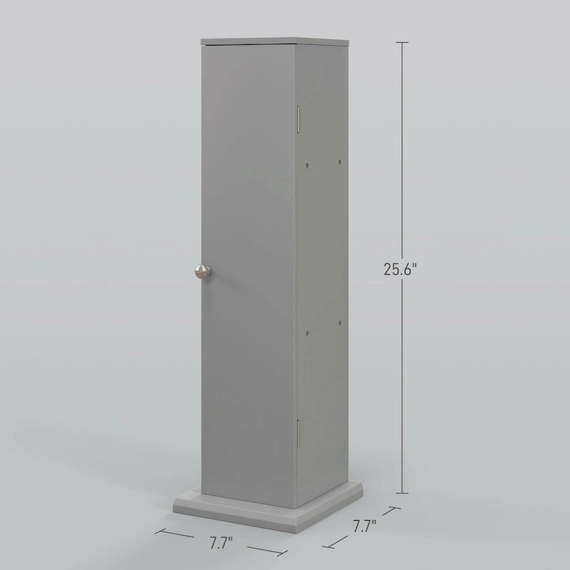 HOMCOM Toilet Paper Cabinet, Small Bathroom Corner Floor Cabinet with Doors and Shelves, Thin Storage Bathroom Organizer 11