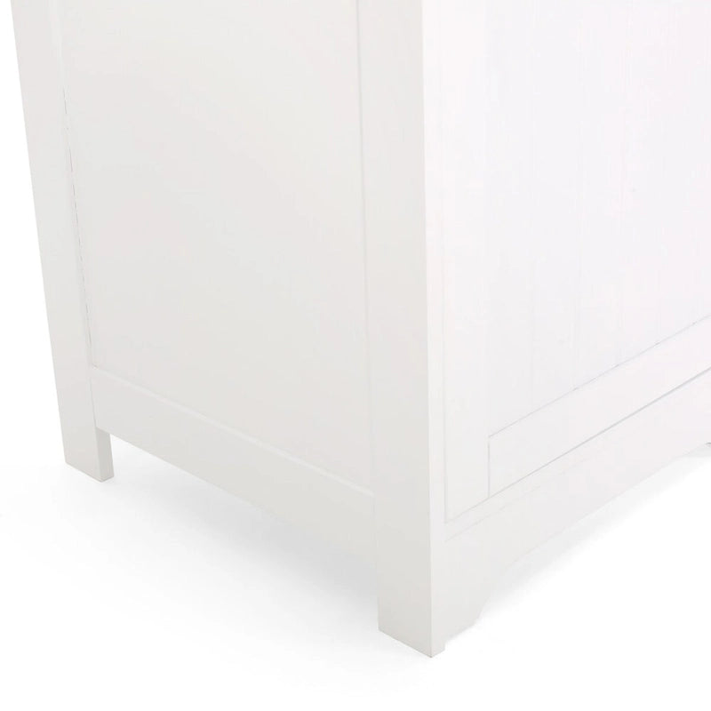 63-inch Tall Bathroom Linen Cabinet, Freestanding Diplay Storage Cabinet with 1 Door and Adjustable in White 6