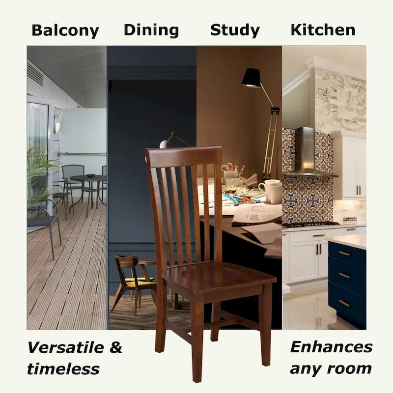 International Concepts Solid Wood Cosmo Tall Mission Chairs, Set of 2 3