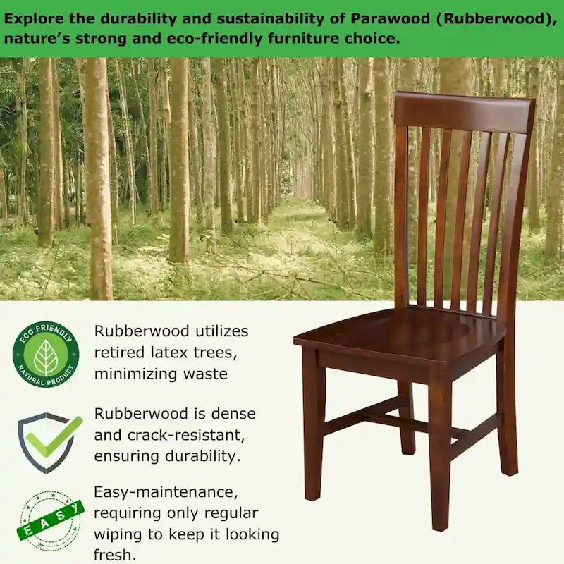 International Concepts Solid Wood Cosmo Tall Mission Chairs, Set of 2 4