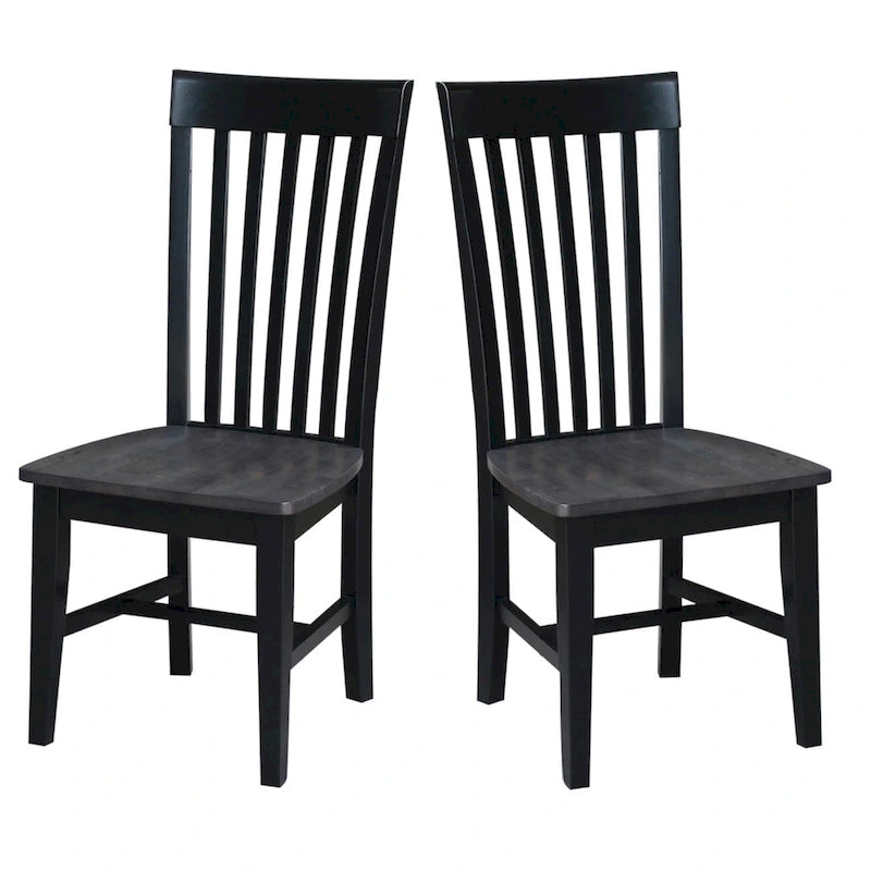 International Concepts Solid Wood Cosmo Tall Mission Chairs, Set of 2 10