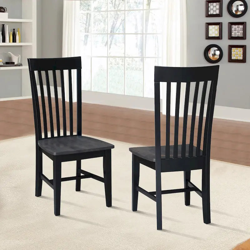 International Concepts Solid Wood Cosmo Tall Mission Chairs, Set of 2 12