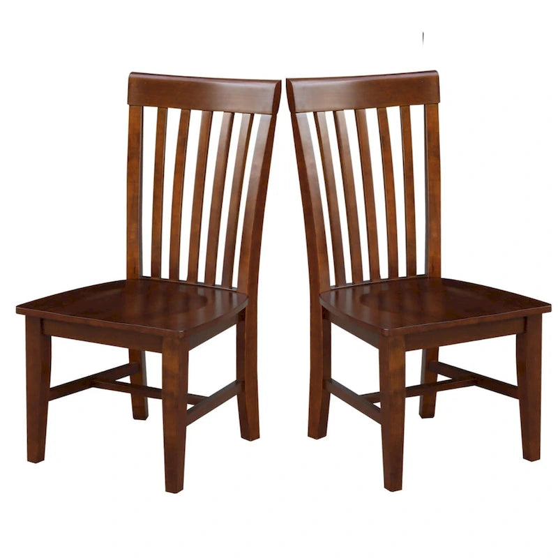 International Concepts Solid Wood Cosmo Tall Mission Chairs, Set of 2 20