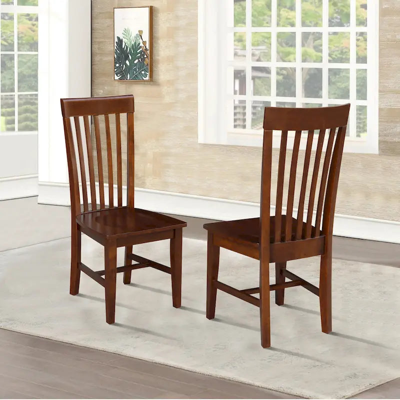 International Concepts Solid Wood Cosmo Tall Mission Chairs, Set of 2 22