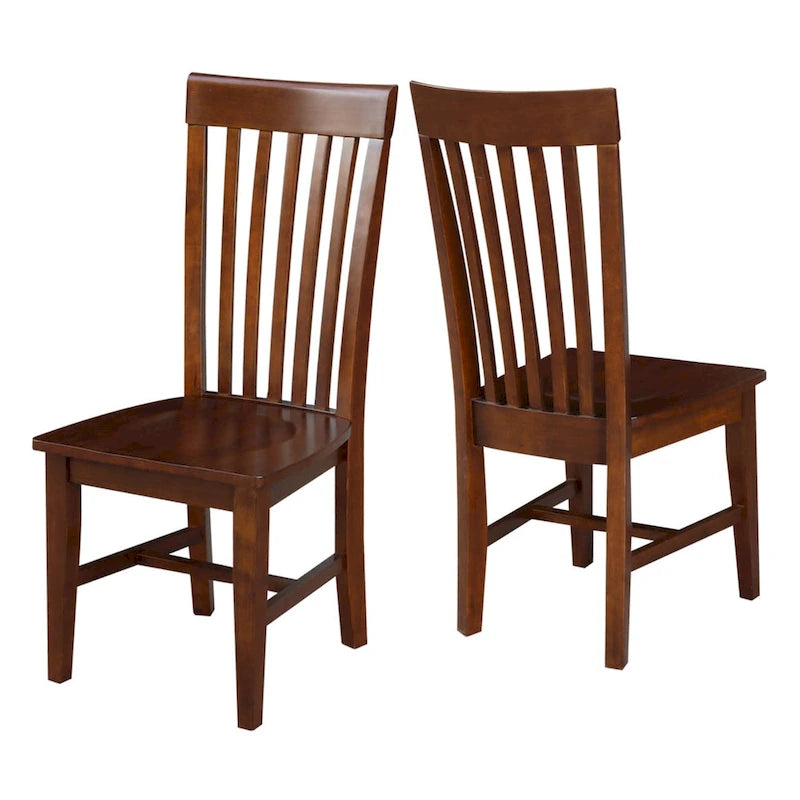 International Concepts Solid Wood Cosmo Tall Mission Chairs, Set of 2 28
