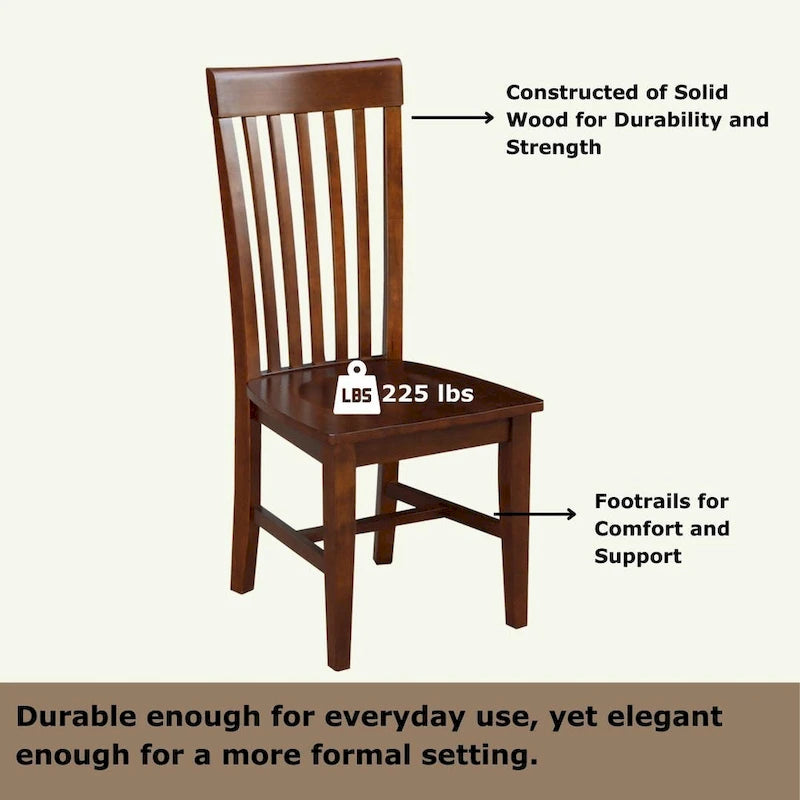 International Concepts Solid Wood Cosmo Tall Mission Chairs, Set of 2 32