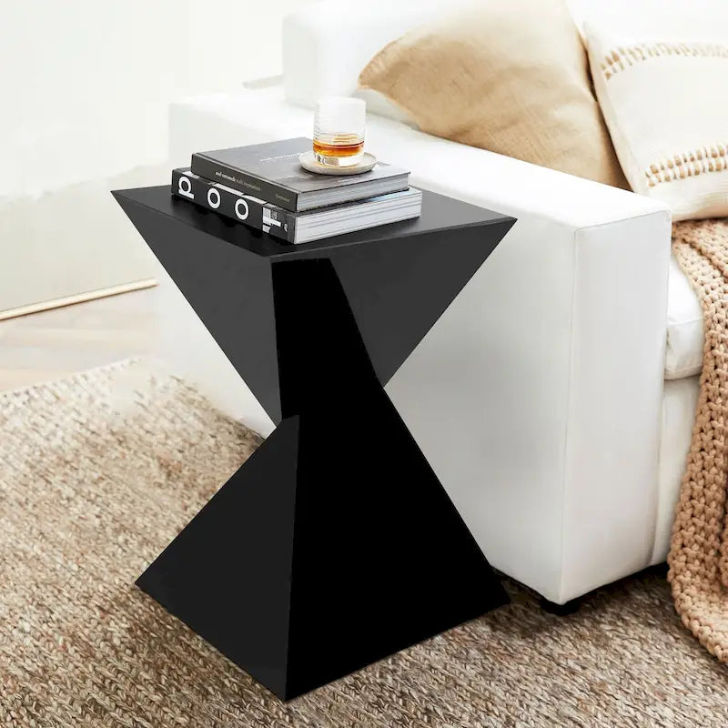 Modern Acrylic Accent End Table, Outdoor Side Tables - 18.11H x 12.6W x 12.6L 33