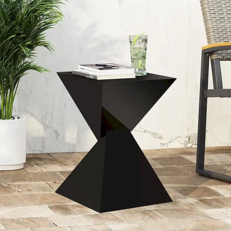Modern Acrylic Accent End Table, Outdoor Side Tables - 18.11H x 12.6W x 12.6L 7