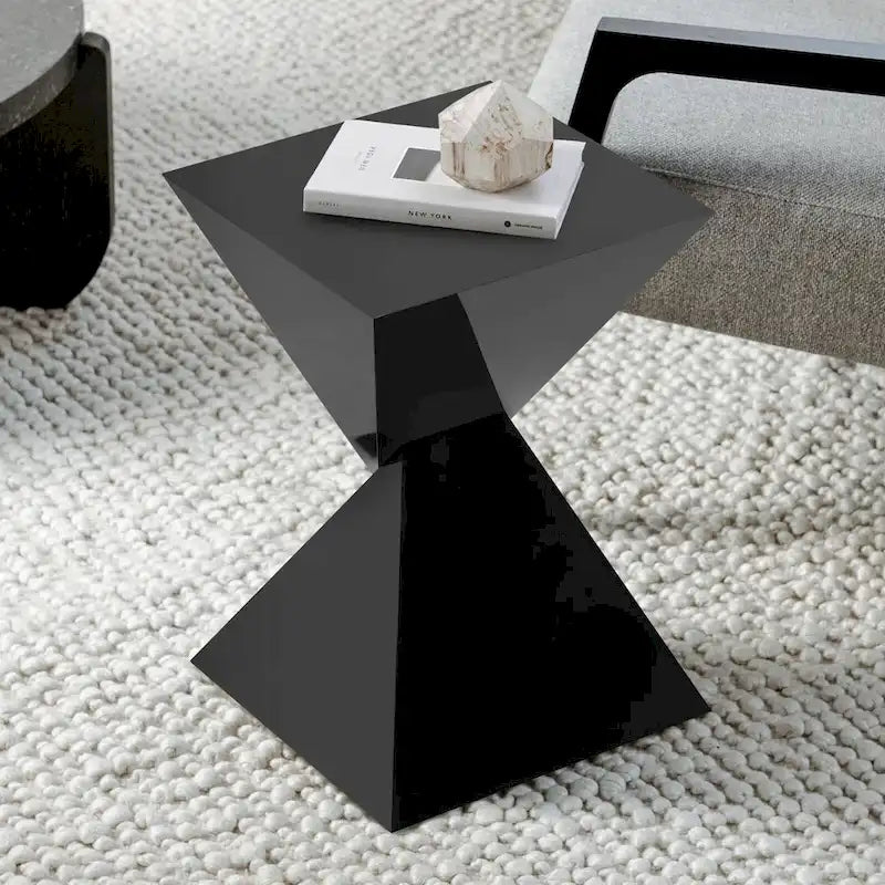 Modern Acrylic Accent End Table, Outdoor Side Tables - 18.11H x 12.6W x 12.6L 25