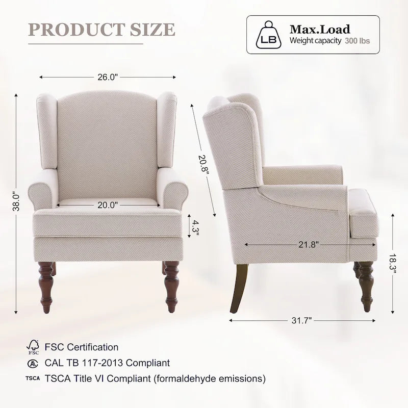 Poltrona d'accento con gambe tornite, set da 2, blu/beige/grigio 32