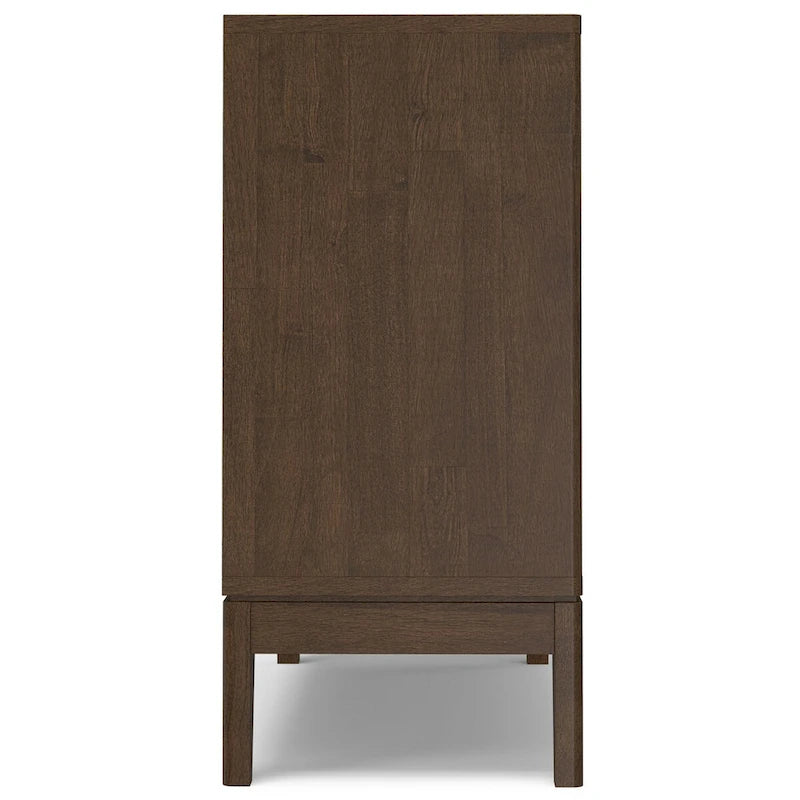 WYNDENHALL Pearson SOLID HARDWOOD 38 Wide Rectangle Modern 2 Door Sideboard Buffet/Storage Cabinet in Walnut Brown 4