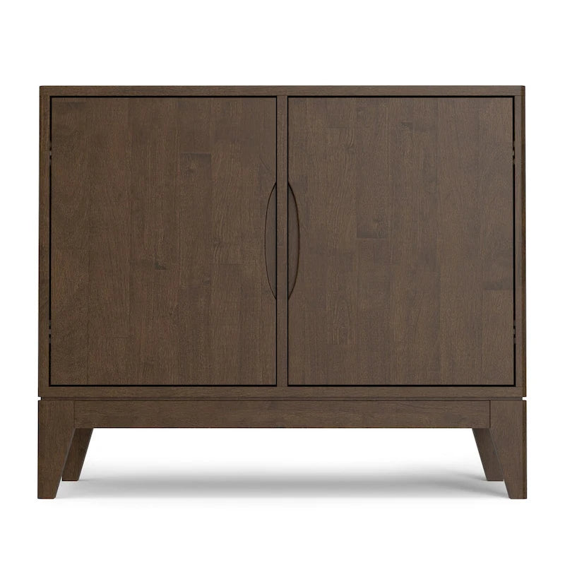 WYNDENHALL Pearson SOLID HARDWOOD 38 Wide Rectangle Modern 2 Door Sideboard Buffet/Storage Cabinet in Walnut Brown 7