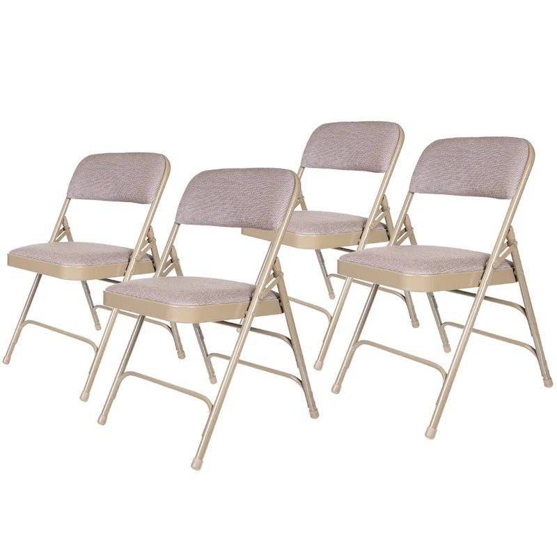 Sedia pieghevole a tre rinforzi in tessuto della collezione Bernadine di Hampden Furnishings, confezione da 4 pezzi 33