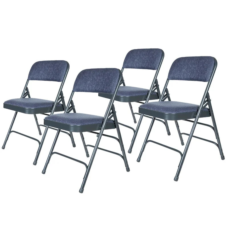Sedia pieghevole a tre rinforzi in tessuto della collezione Bernadine di Hampden Furnishings, confezione da 4 pezzi 34